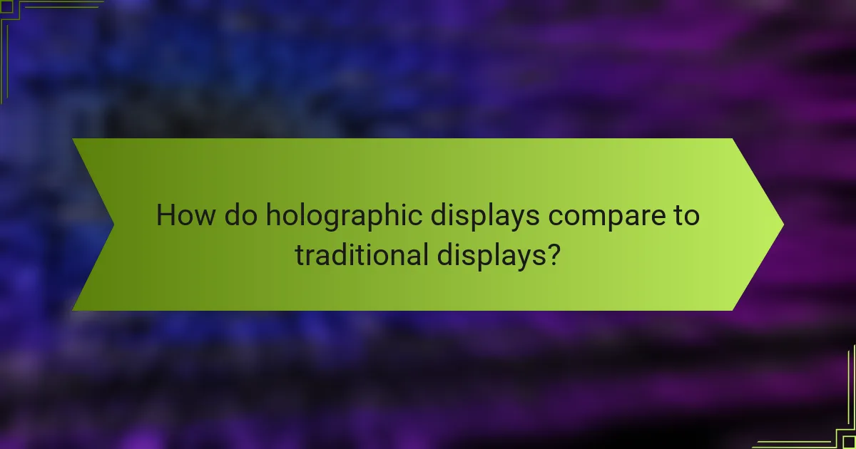 How do holographic displays compare to traditional displays?
