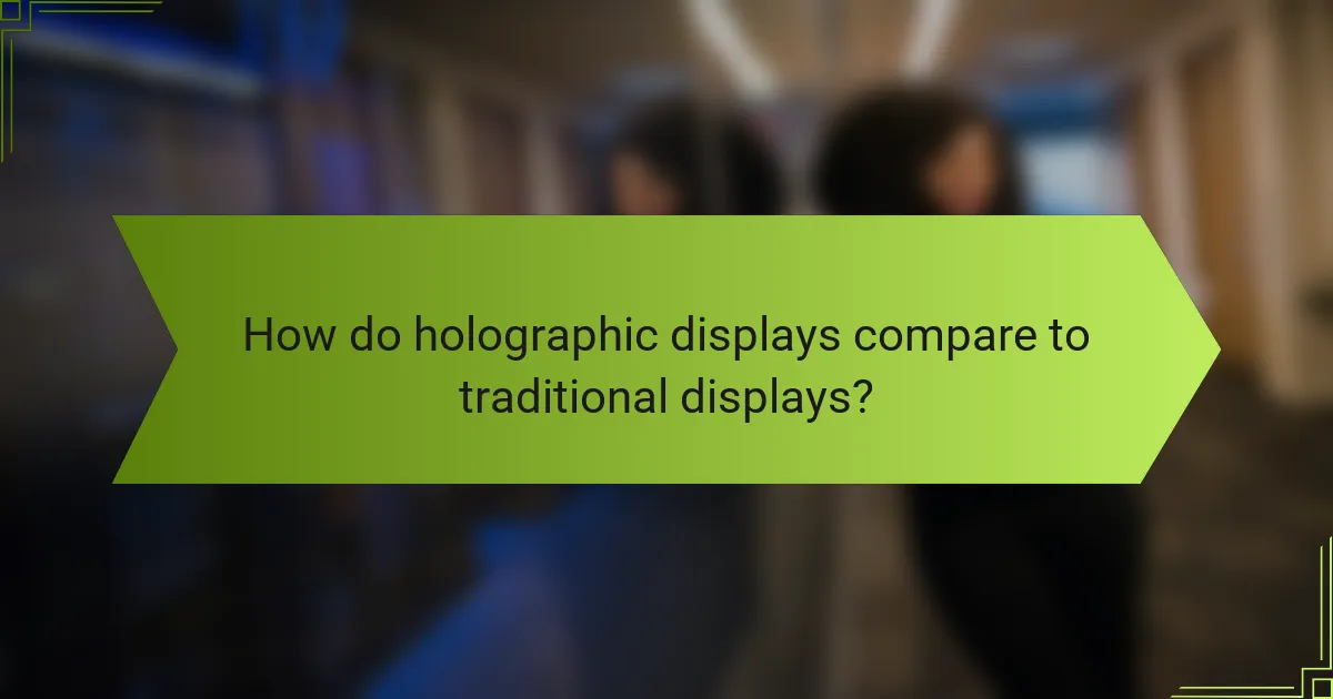 How do holographic displays compare to traditional displays?