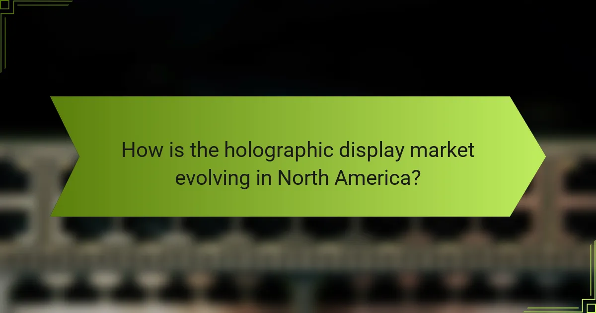 How is the holographic display market evolving in North America?