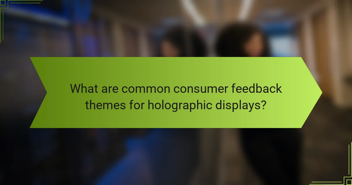 What are common consumer feedback themes for holographic displays?