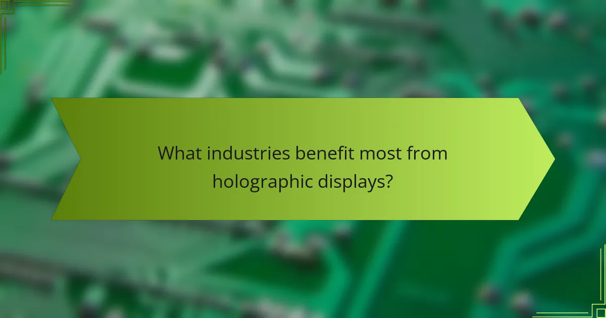 What industries benefit most from holographic displays?