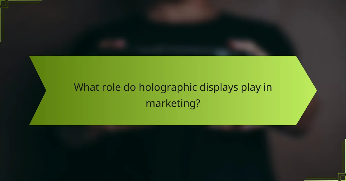 What role do holographic displays play in marketing?