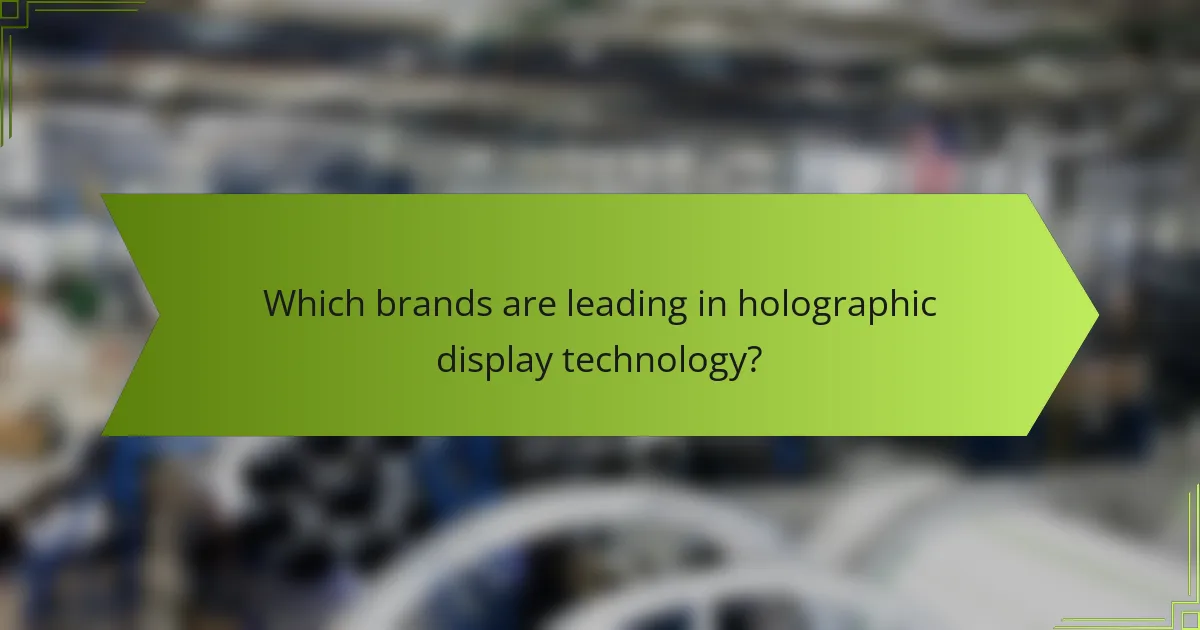 Which brands are leading in holographic display technology?