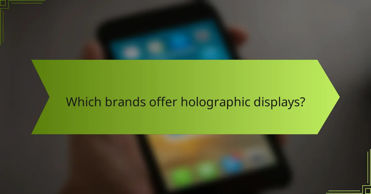 Which brands offer holographic displays?